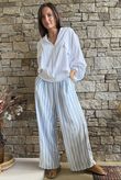Mallow Stripe Wide Leg Pant Baby Blue /40=